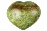 Polished Green Pistachio Opal Heart - Madagascar #249542-1